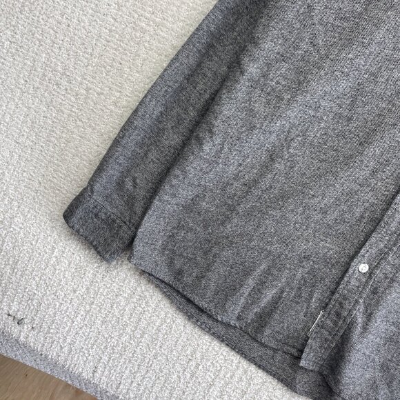 Topman Men's Sz M Heather Charcoal Grey Button-Up Dress Shirt Lumberjack - Picture 3 of 12